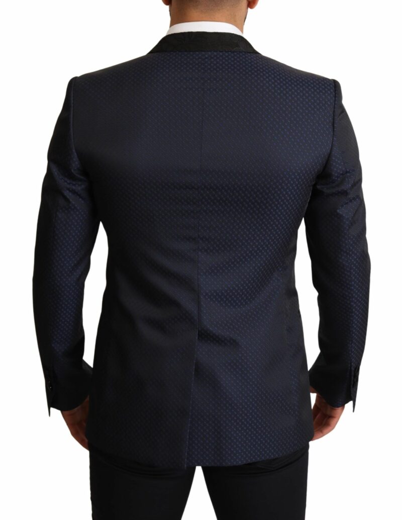 Dolce & Gabbana Elegant Blue Slim Fit Martini Blazer - Image 3