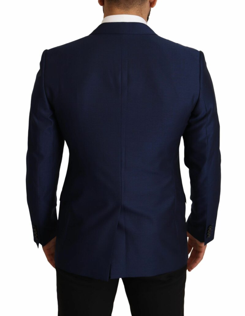 Dolce & Gabbana Navy Blue Virgin Wool Martini Blazer - Image 2