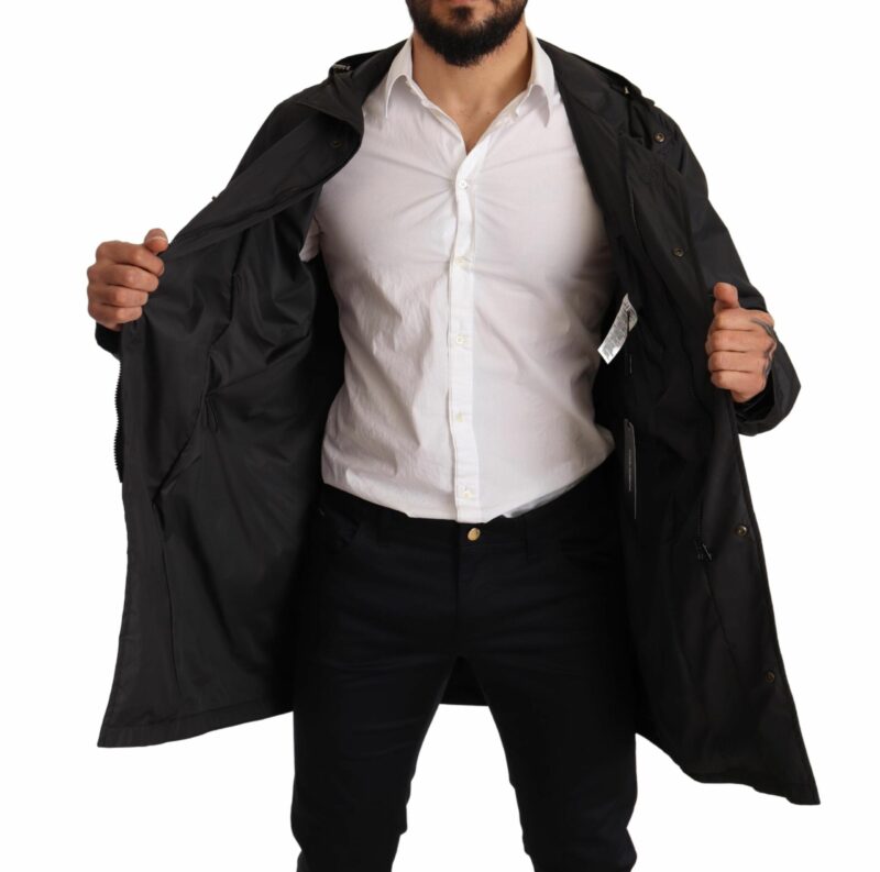 Dolce & Gabbana Elegant Black Hooded Blouson Jacket - Image 8