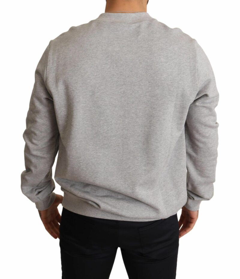 Dolce & Gabbana Regal Crown Cotton Sweater - Sophisticated Gray - Image 3