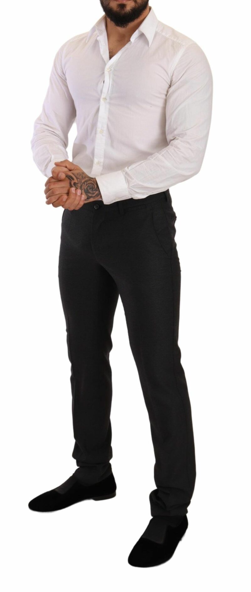 Dolce & Gabbana Elegant Gray Martini Wool Suit - Image 4