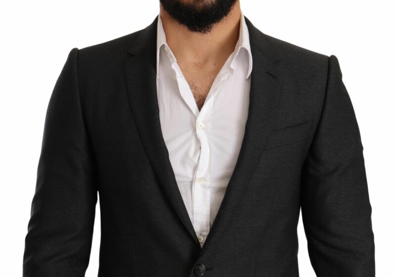 Dolce & Gabbana Elegant Gray Martini Wool Suit - Image 7