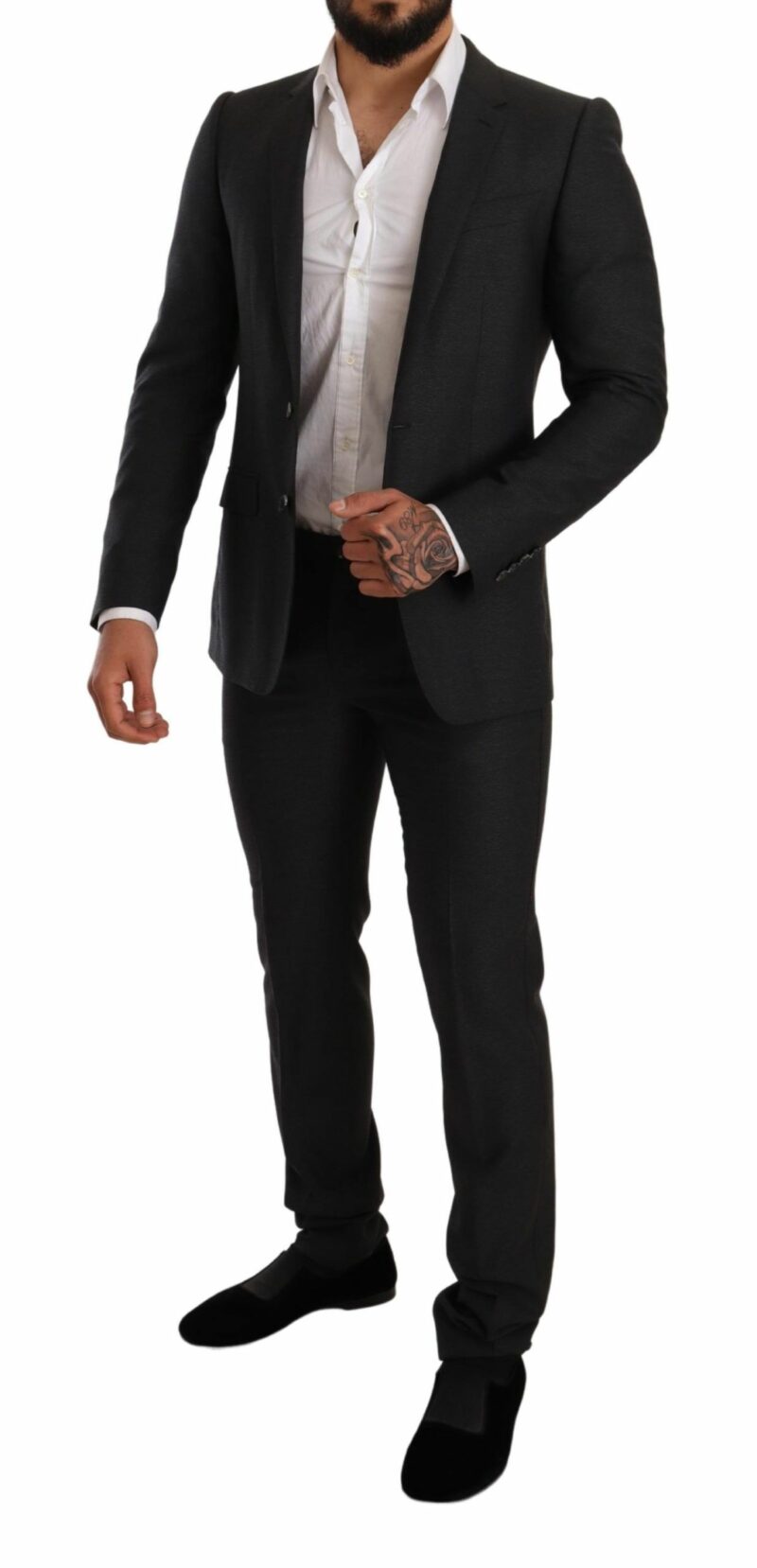 Dolce & Gabbana Elegant Gray Martini Wool Suit - Image 8