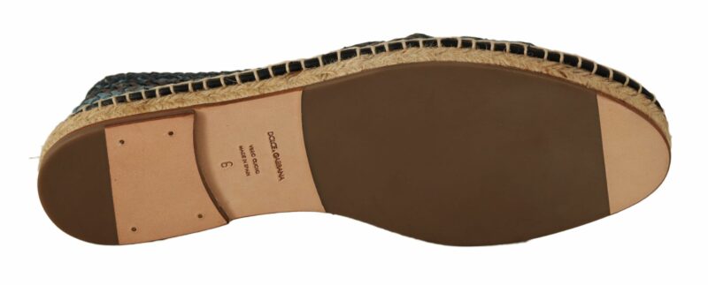 Dolce & Gabbana Elegant Woven Leather Espadrilles - Image 3