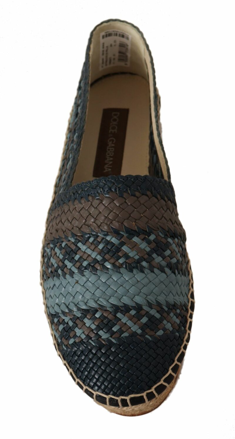 Dolce & Gabbana Elegant Woven Leather Espadrilles - Image 4