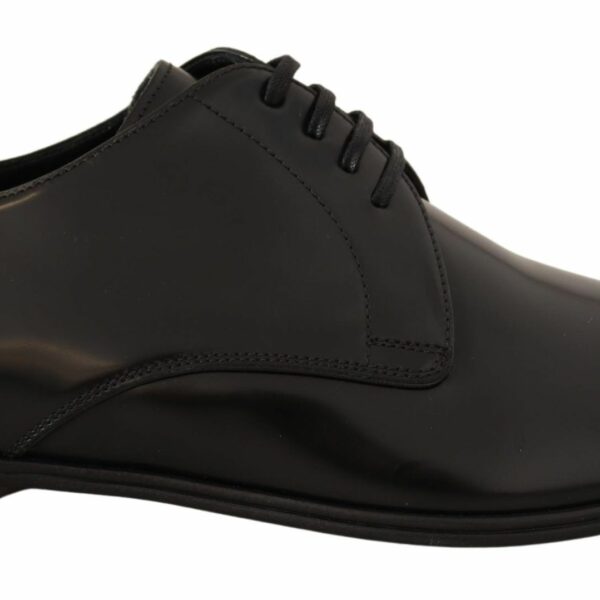 Dolce & Gabbana Elegant Black Leather Derby Shoes