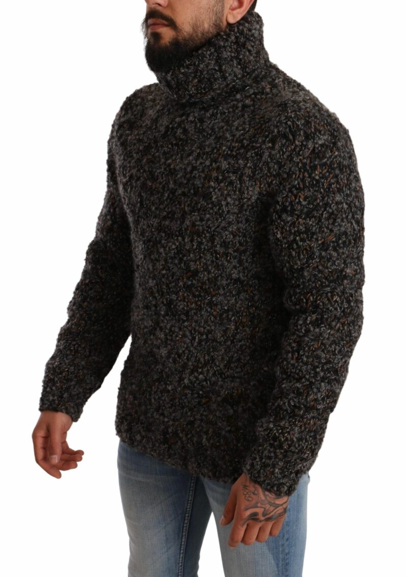 Dolce & Gabbana Elegant Speckled Turtleneck Wool-Blend Sweater - Image 2