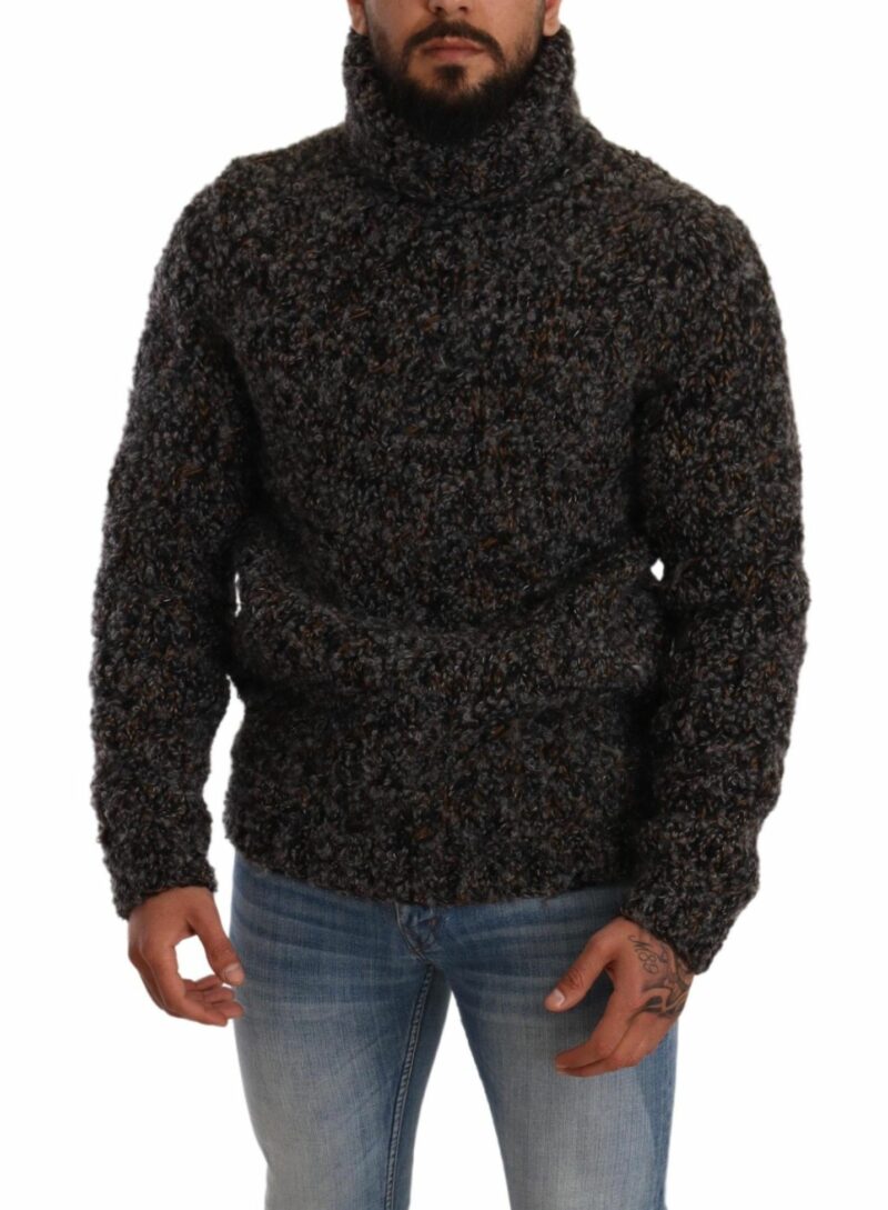 Dolce & Gabbana Elegant Speckled Turtleneck Wool-Blend Sweater - Image 5
