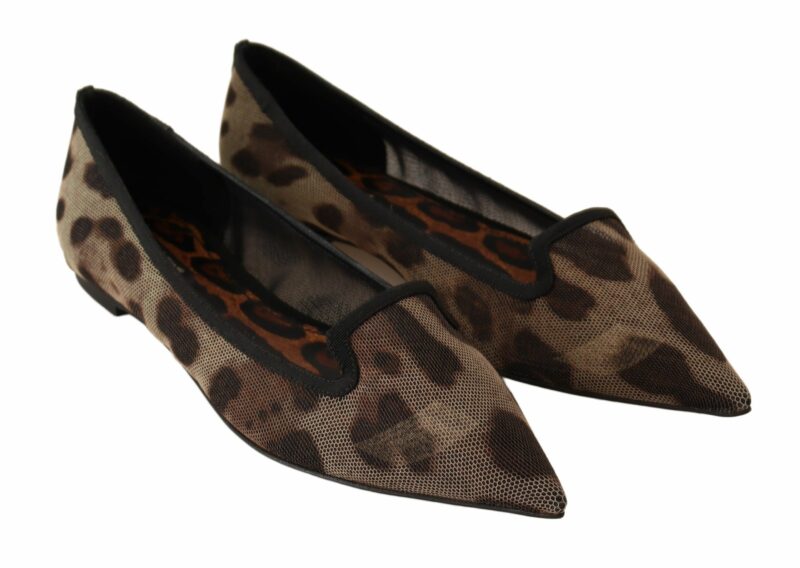 Dolce & Gabbana Elegant Leopard Print Flat Loafers - Image 6