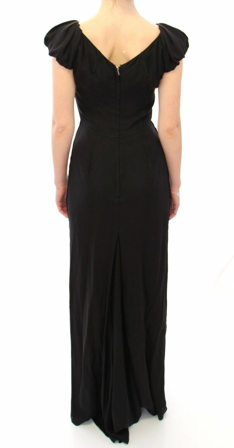 Dolce & Gabbana Elegant Silk Shortsleeved Evening Gown - Image 3