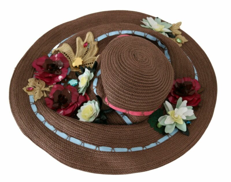 Dolce & Gabbana Elegant Floppy Floral Wide Brim Hat - Image 4