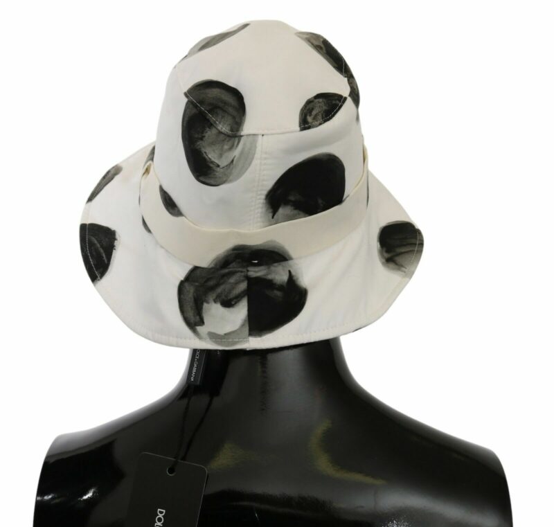 Dolce & Gabbana Polka Dot Cotton Bucket Hat - White & Black - Image 3