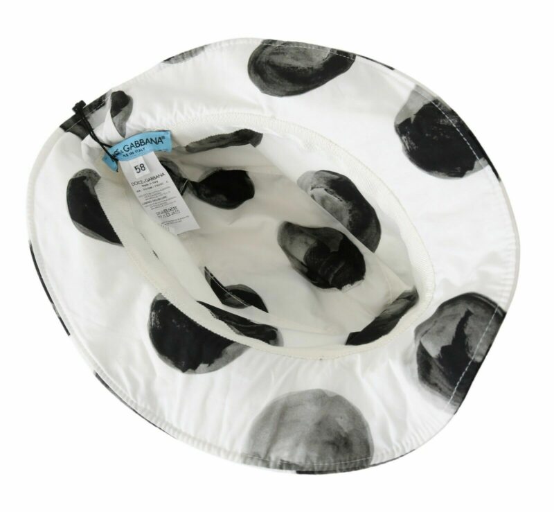 Dolce & Gabbana Polka Dot Cotton Bucket Hat - White & Black - Image 5