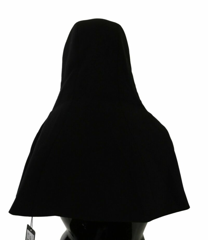 Dolce & Gabbana Elegant Black Hooded Scarf Wrap - Image 3