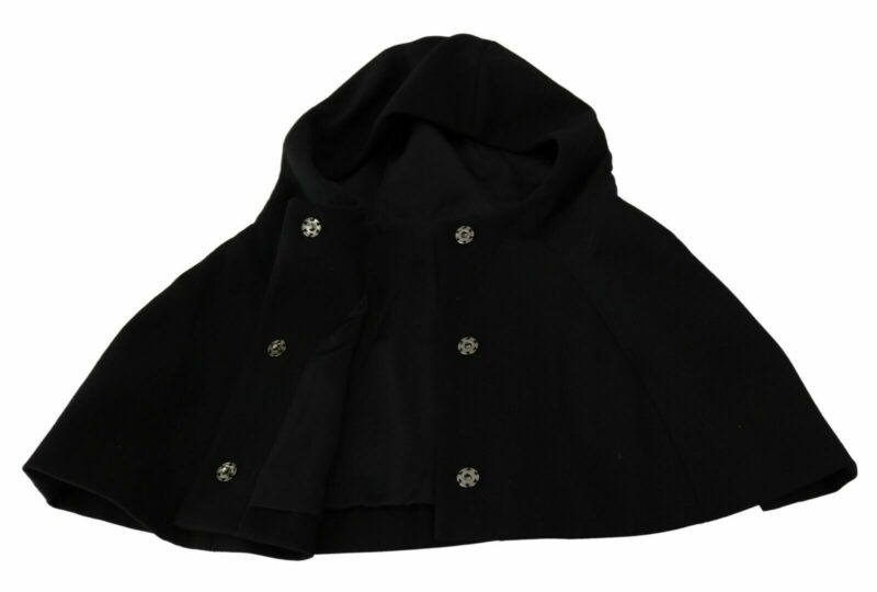 Dolce & Gabbana Elegant Black Hooded Scarf Wrap - Image 4