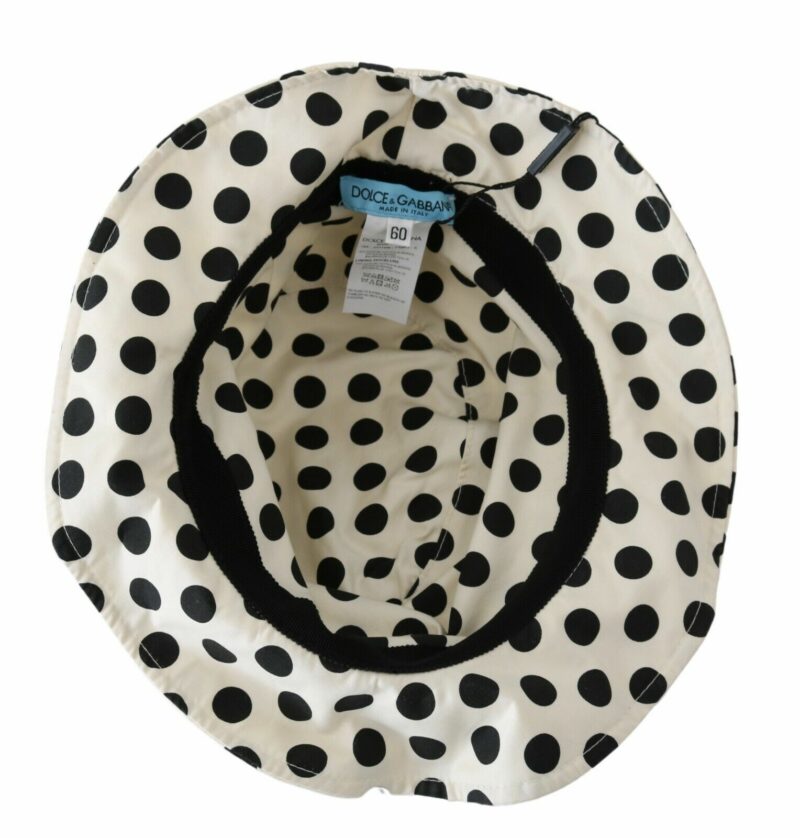 Dolce & Gabbana Chic Black Polka Dot Trilby Hat - Image 5