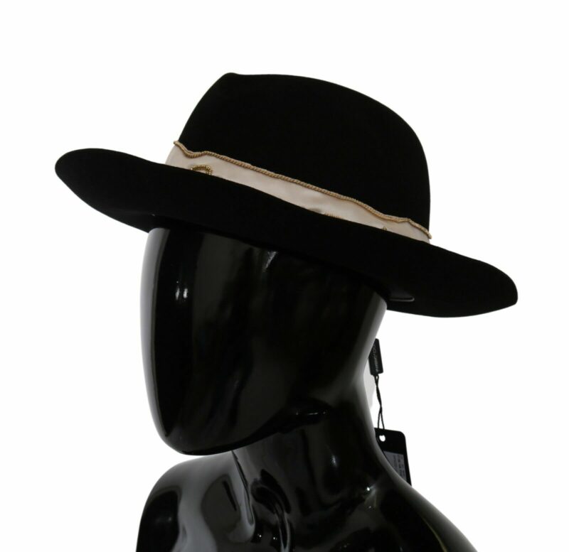 Dolce & Gabbana Elegant Black Lapin Wide Brim Panama Hat - Image 3
