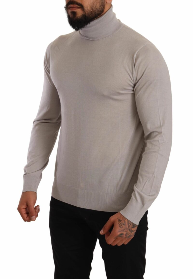 Dolce & Gabbana Elegant Light Blue Cashmere Turtleneck Sweater - Image 2