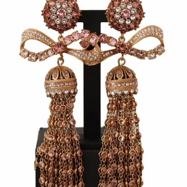Dolce & Gabbana Elegant Antique Gold Bow Earrings