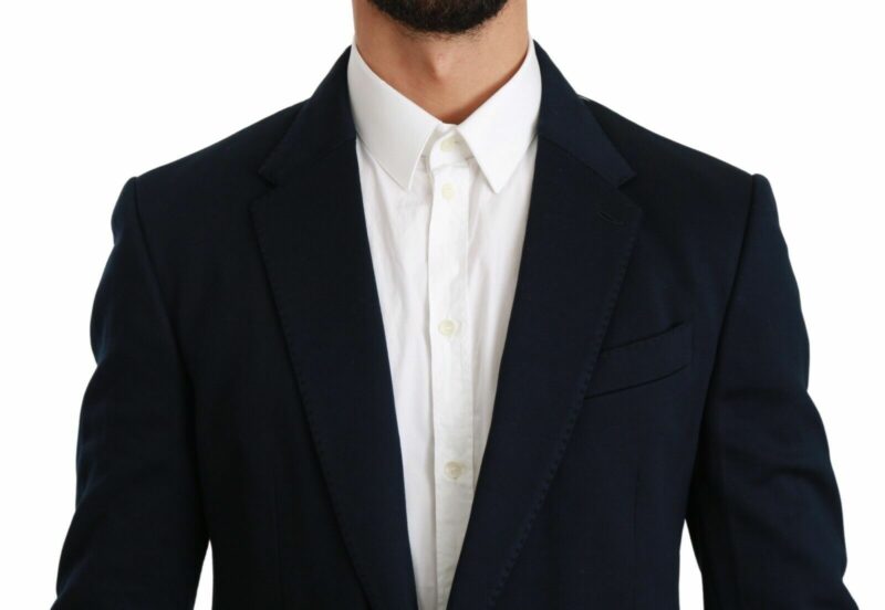 Dolce & Gabbana Elegant Slim Fit Dark Blue Men's Blazer - Image 4