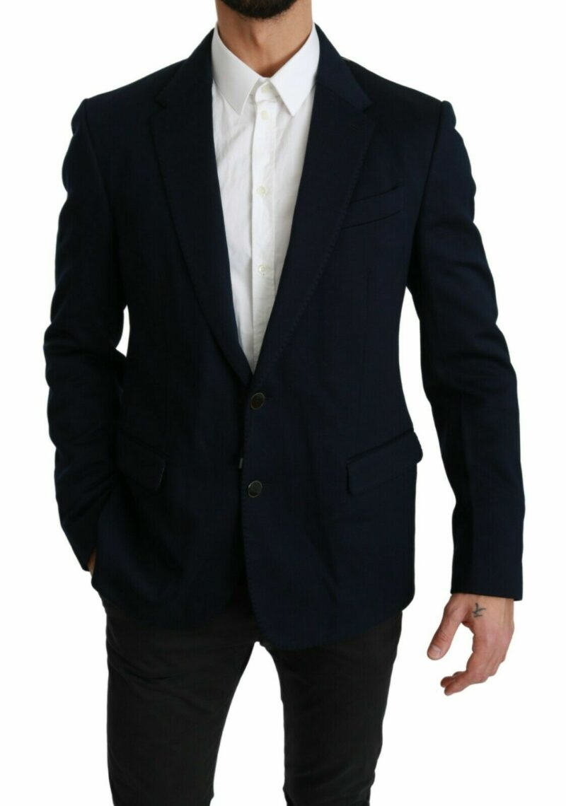 Dolce & Gabbana Elegant Slim Fit Dark Blue Men's Blazer - Image 5