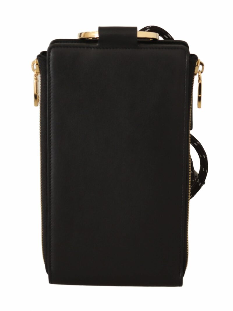 Dolce & Gabbana Elegant Black Leather Strapped Wallet - Image 5