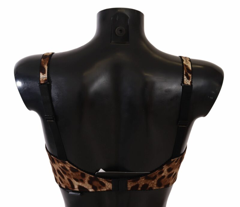 Dolce & Gabbana Elegant Silk Leopard Print Bra - Image 3
