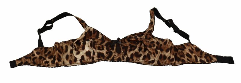 Dolce & Gabbana Elegant Silk Leopard Print Bra - Image 4