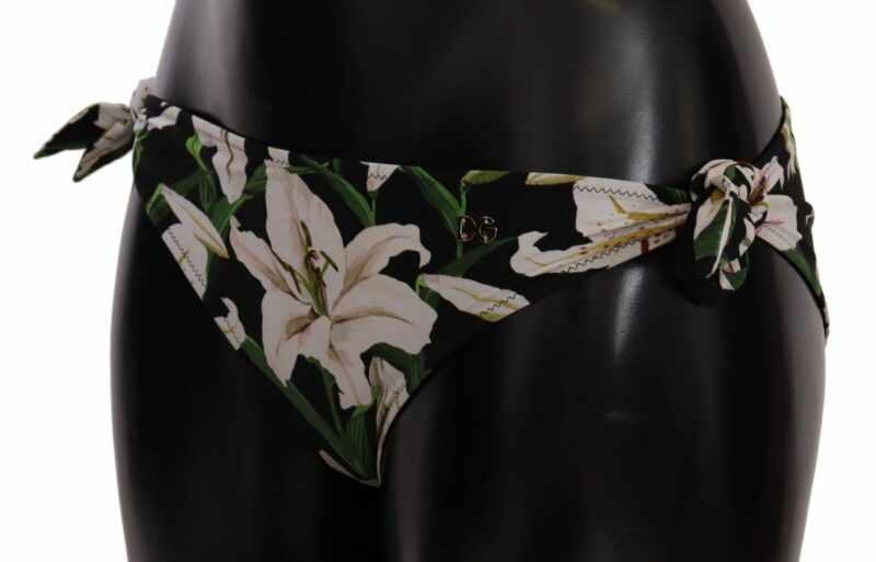 Dolce & Gabbana Elegant Lily-Print Bikini Bottom - Image 2