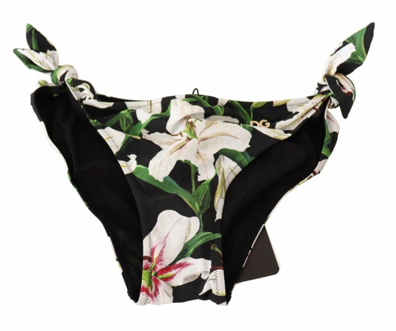 Dolce & Gabbana Elegant Lily-Print Bikini Bottom - Image 4