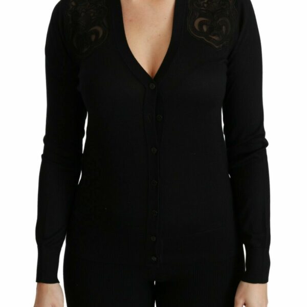 Dolce & Gabbana Alluring Silk Blend Lace Cardigan