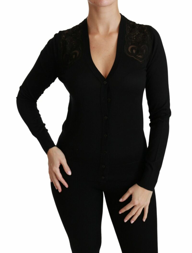 Dolce & Gabbana Alluring Silk Blend Lace Cardigan - Image 2
