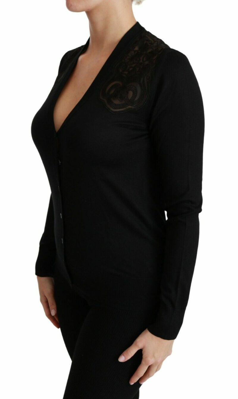 Dolce & Gabbana Alluring Silk Blend Lace Cardigan - Image 4