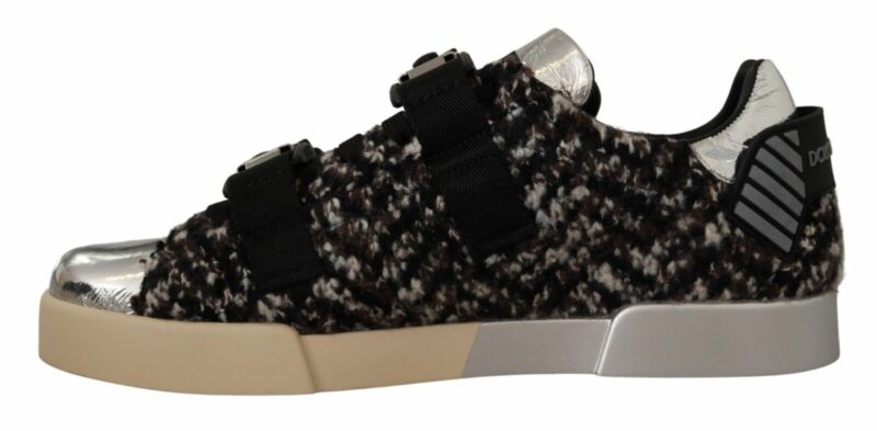 Dolce & Gabbana Silver Elegance Leather Sneakers - Image 3