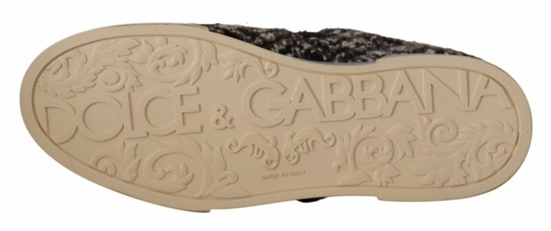 Dolce & Gabbana Silver Elegance Leather Sneakers - Image 4