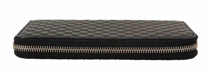 Gucci Elegant Black Leather Zip-Around Wallet - Image 2