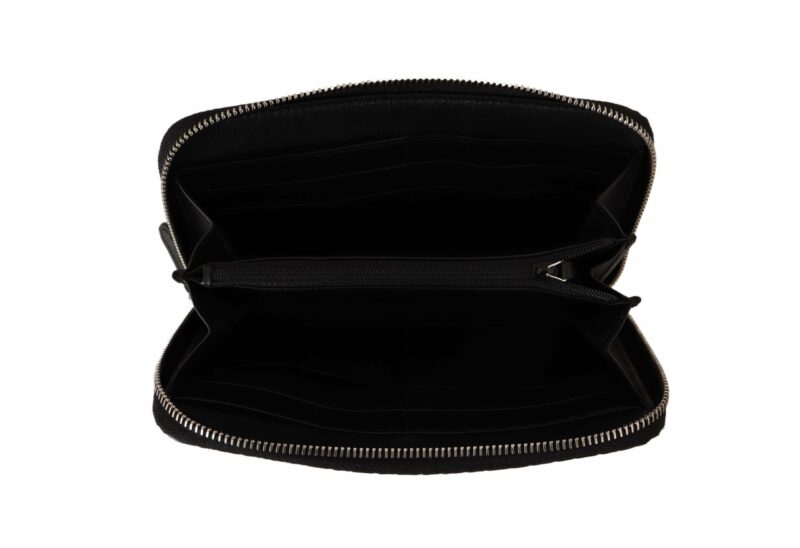 Gucci Elegant Black Leather Zip-Around Wallet - Image 4
