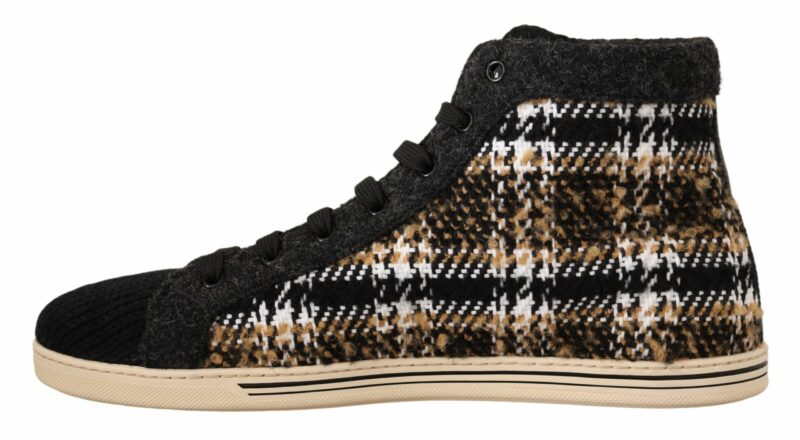 Dolce & Gabbana Beige High Top Fashion Sneakers - Image 7