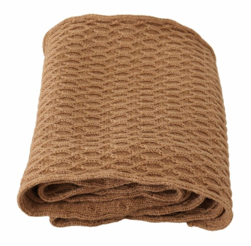 Dolce & Gabbana Elegant Dark Brown Knitted Scarf - Image 5