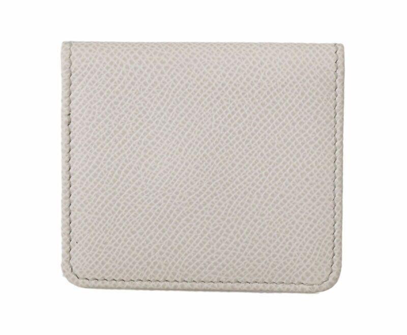 Dolce & Gabbana Chic White Leather Condom Case Wallet - Image 3