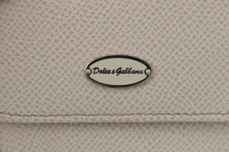 Dolce & Gabbana Chic White Leather Condom Case Wallet - Image 5