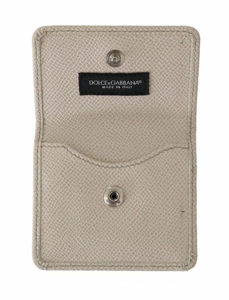 Dolce & Gabbana Chic White Leather Condom Case Wallet - Image 6