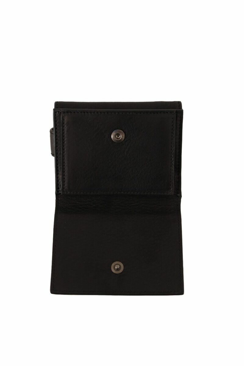 Dolce & Gabbana Elegant Black Leather Trifold Multi Kit - Image 4
