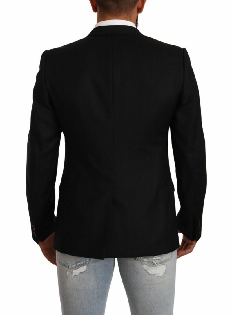Dolce & Gabbana Exclusive Black Virgin Wool Blazer - Image 3