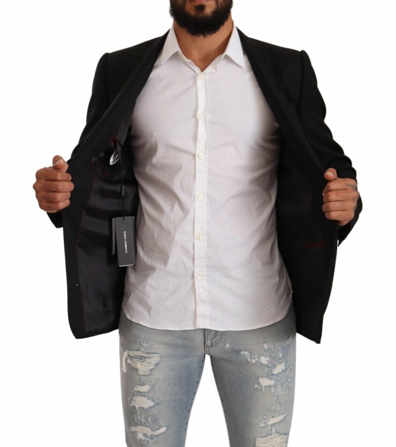 Dolce & Gabbana Exclusive Black Virgin Wool Blazer - Image 5