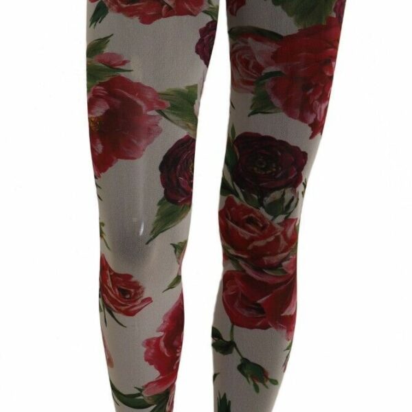 Dolce & Gabbana Elegant Floral Print Mesh Tights