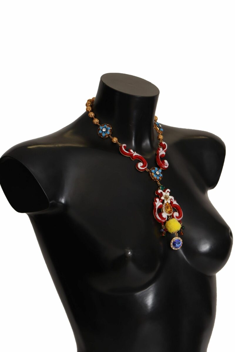 Dolce & Gabbana Multicolor Crystal Statement Necklace - Image 5