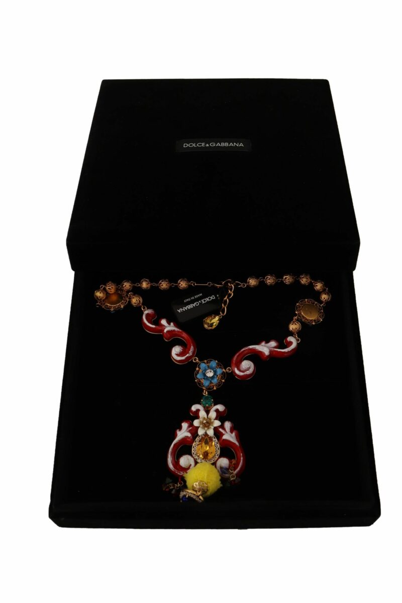 Dolce & Gabbana Multicolor Crystal Statement Necklace - Image 6