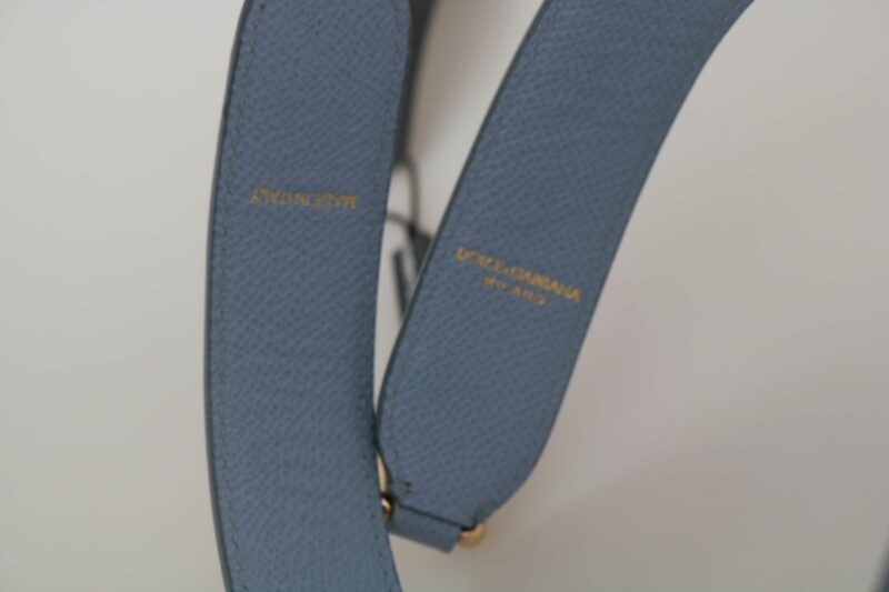 Dolce & Gabbana Elegant Blue Leather Shoulder Strap - Image 3