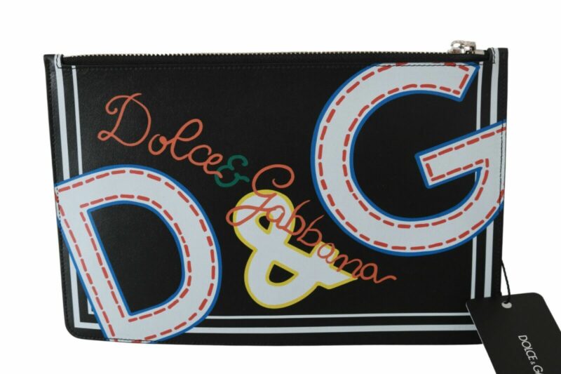 Dolce & Gabbana Elegant Black Leather Coin Wallet - Image 2